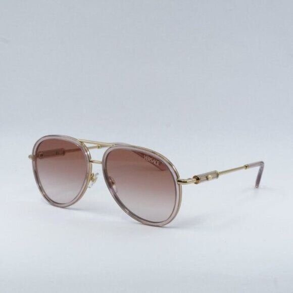 NEW VERSACE VE2260 100213 BROWN PINK GRADIENT SUNGLASSES - Picture 4 of 11